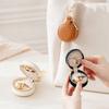 Elegant Leather Jewelry Box With Zipper For Rings And Earrings Storage Perfect For Travel And Gift Giving