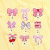 9pack Lovely Embroidered Appliques Colorful Bows Glitters Embroidered Patches for Customizing Apparels