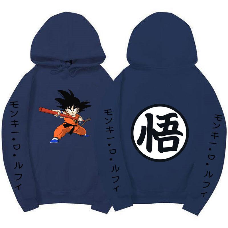 Dragon Ball Son Goku Anime Pattern Hoodie for Men Women Autumn Winter Loose Casual Long Sleeve Hooded Pullover Street Fashion Sweatshirt