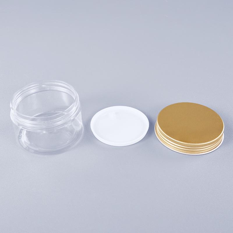 100ml Matte Cream PET Plastic Refill Jar - Transparent Wide Mouth Cosmetic Bottle for Face Cream & Hair Mask