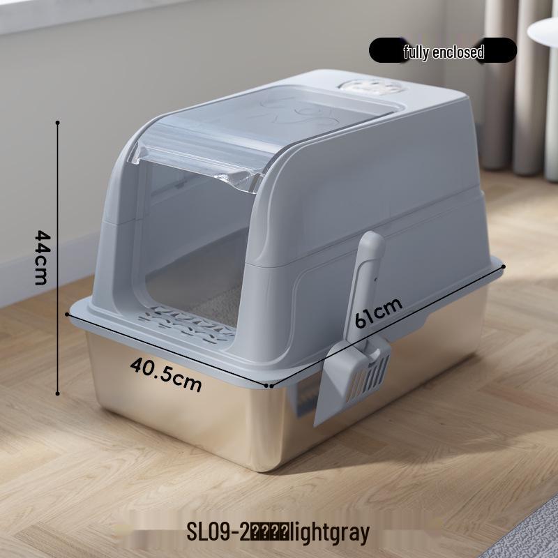 Очень большая закрытая кошачья туалет-лоток с защитой от разбрызгивания и запаха 44cm Tall Extra Large