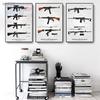 Military Firearms Gun Posters Prints HD Wall Art Canvas Painting Gun Pictures Mural for Modern Living Room Home Decoration Gift