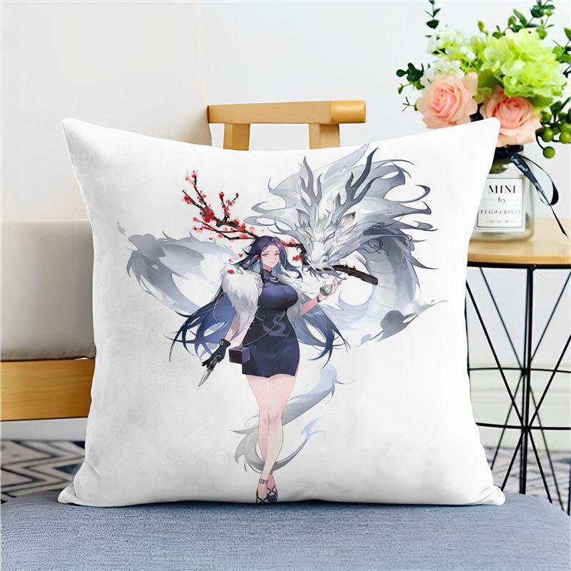 Wuhua Peripheral Game Two-dimensional Double-sided Dormitory Nap Bedside Pillow Animation Pillow Cushion Birthday Gift Pillow