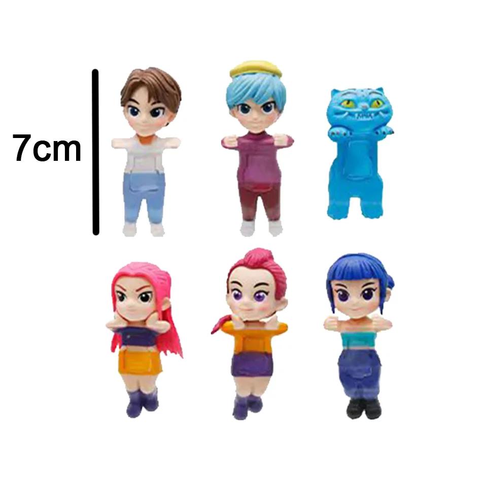 Anime Demon Hunters Action Figure Set - Rumi/Mira/Zoey Kpop Style Blind Box Tiger Design Toy Accessories Ornament for Kids Gifts