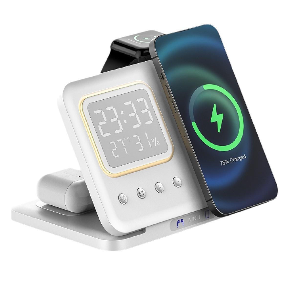 

Wireless Magnetic Multifunction Charger with Clock & Temperature Display for Apple Devices