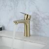 TLXT Gun Gray Hot & Cold Bathroom Basin Faucet