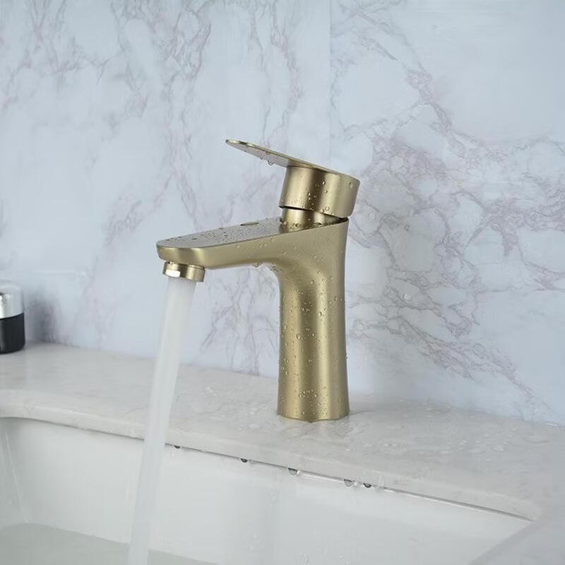 TLXT Gun Gray Hot & Cold Bathroom Basin Faucet