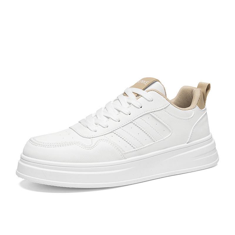 

Men s 2025 Autumn/Winter Breathable White Skate Shoes - Versatile Korean Style for Teens and Students Size 41 білий/хакі