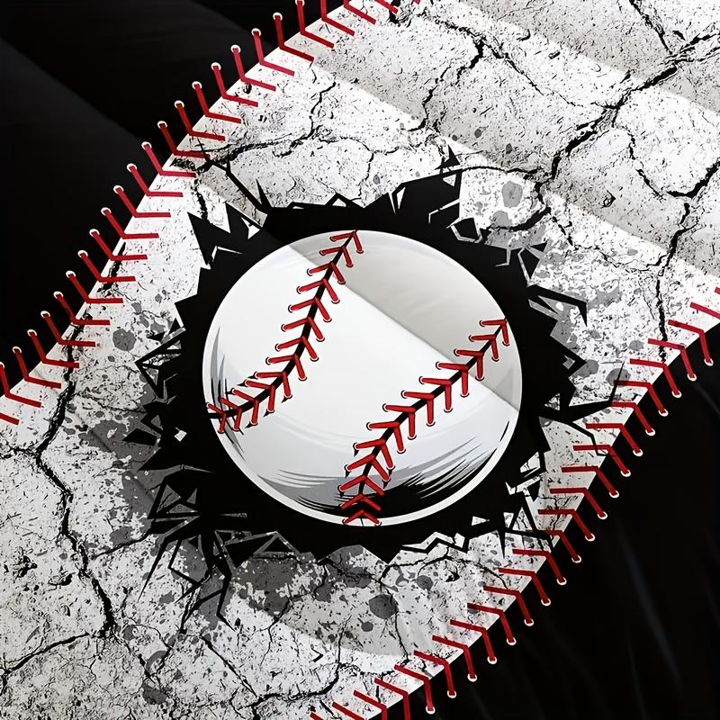 Pościel z motywem baseballowym 3D Zestaw 2-3 częściowy (Brak rdzenia) Nadaje się do Sypialni Zestaw Poszew na Kołdrę Prezent Wystrój Domu Tekstylia Sport