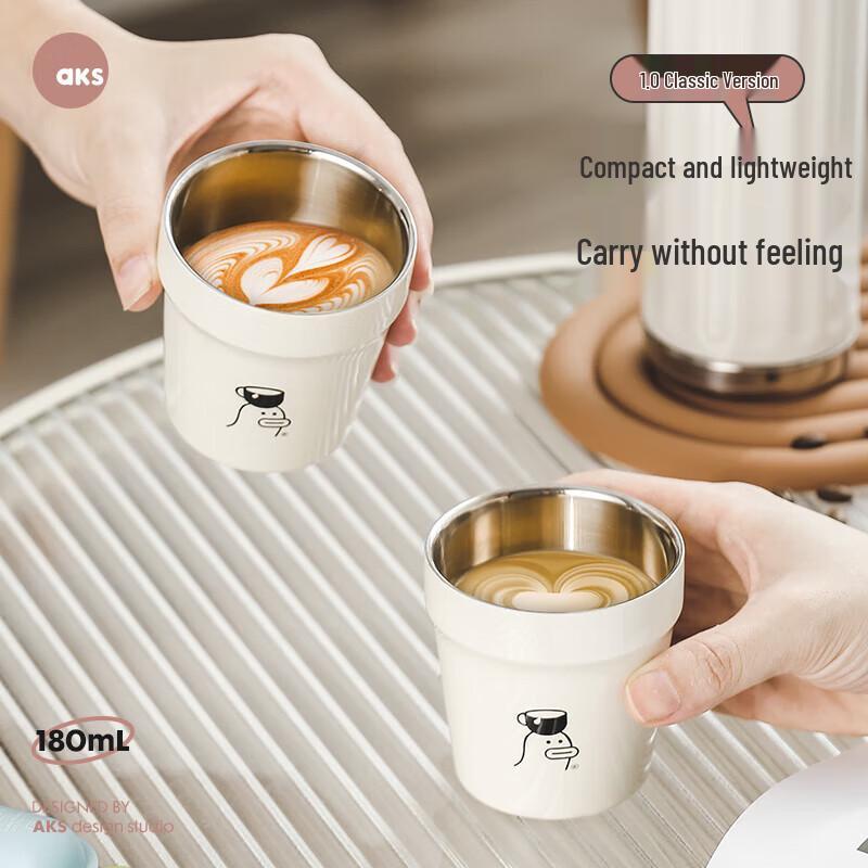AKS 304 Stainless Steel Double-Layer Insulated Espresso Share Cups
