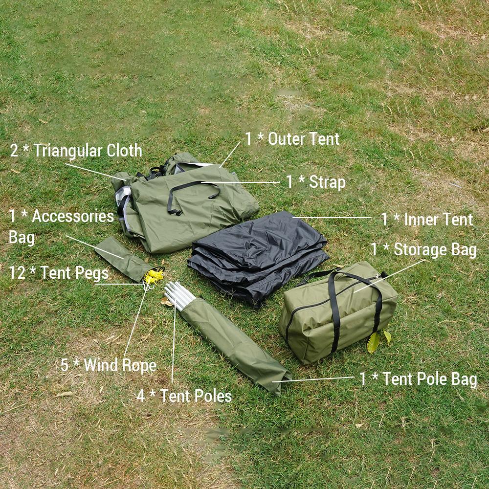 Kaufe Wasserdichtes Rucksack-Zelt-Set, winddicht, 1/2-Personen-Zelt,  doppellagige Campingzelte zum Preis ab 210 | Joom