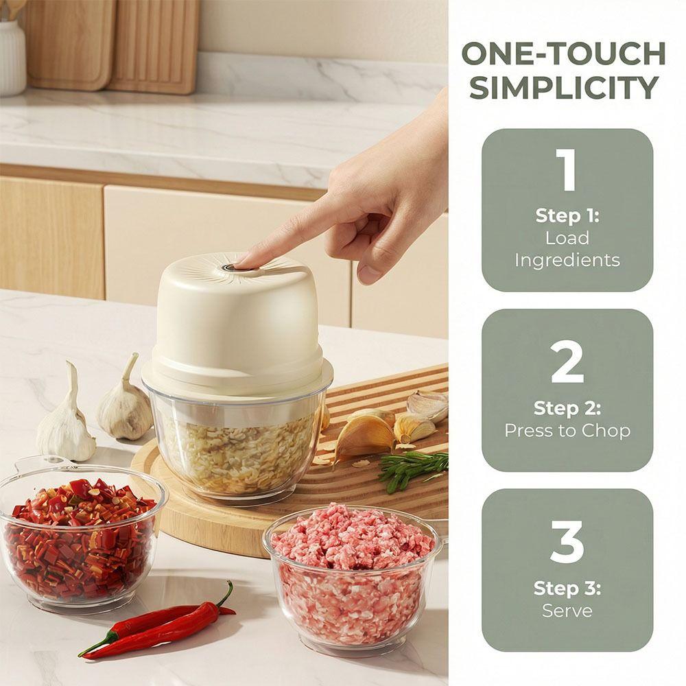 Wireless Mini Food Processor Rechargeable Meat Grinder Electric Grinder Garlic Masher  Cooking