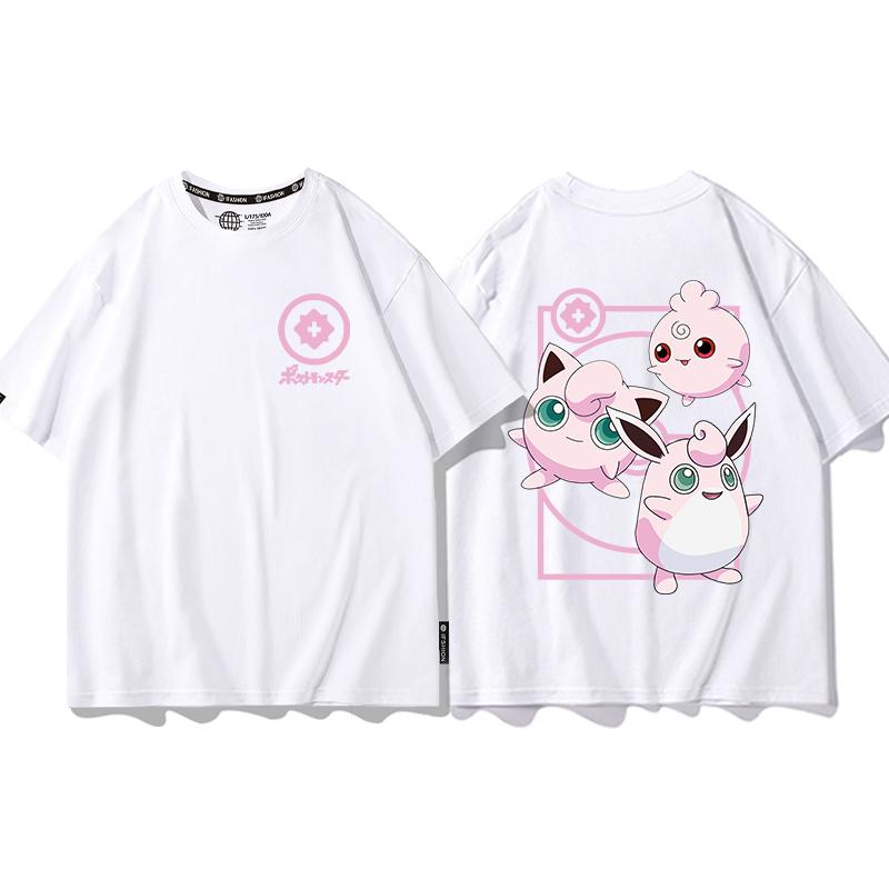 Pokémon Joint Tshirt Childrens Summer Mens and Womens Geng Gui Super Dream Clothes Boys Pokémon Short Sleeves