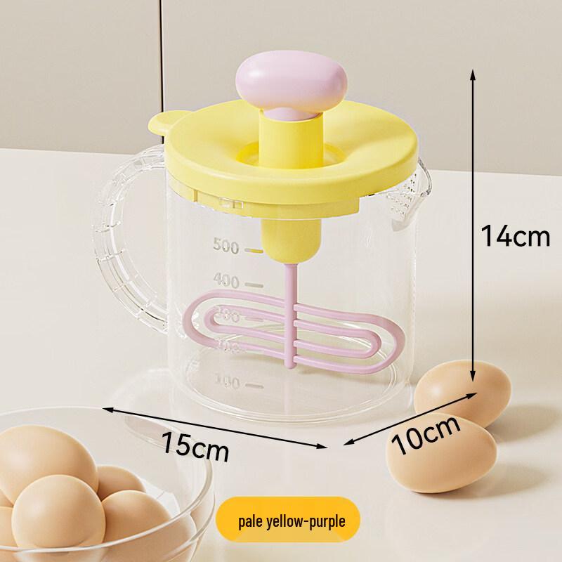 10-Piece Manual Press Egg Whisk & Filter Cup Set