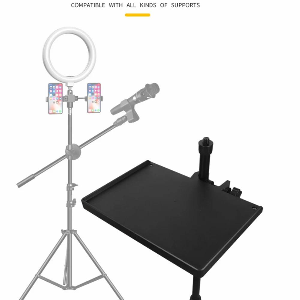 Sound Card Tray Universal Microphone Stand Sound Card Tray Clip for Tripod Bracket Live Broadcast Microphone Rack Stand Holder