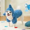 Costume per Animali Domestici Carino Ispessito Cani Gatti - Vestito Trasformazione Squalo Medio Caldo Foderato in Pile Abbigliamento Invernale
