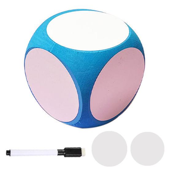 

Стираемые игральные кости EVA, гигантские игровые кубики стирания, большие игральные кости из сухой пены с возможностью записи синий