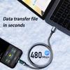 120W Cable Dual Digital Display Cable PD Fast Charging Highspeed Data Transfer USB Type C To Type-C Cable For Phone Macbook iPad 4