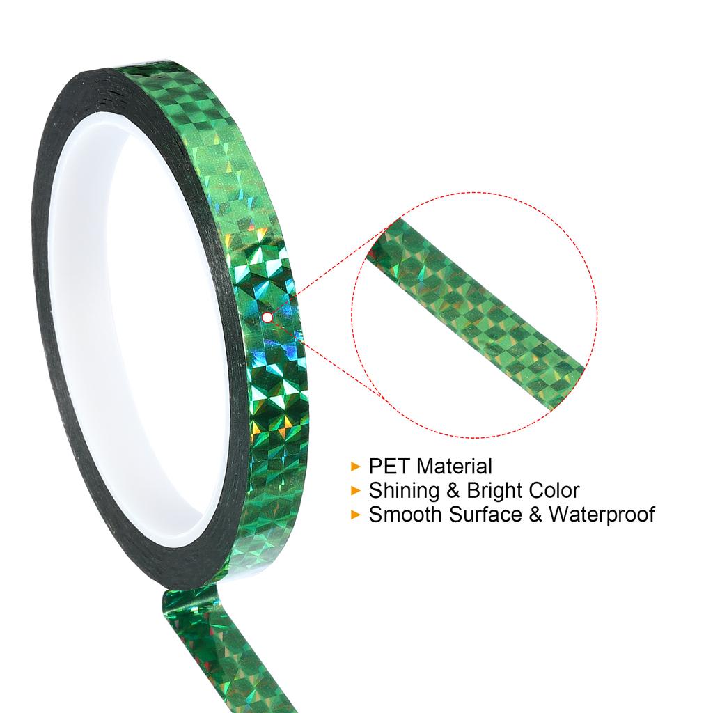 1Pcs 5/8/12mmx50m Prism Tape Holographic Metalized Reflective Adhesive Masking Tape for Detailing Accent Wall Decor Art Craft