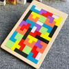 Tetris Wooden Puzzle Wooden Building Block Game Jigsaw Puzzle Children Teaching Educational Toys