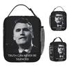 Charlie Kirk Lunch Bag For Women Custom Lunch Box Aesthetic School Cooler Bag Portable Insulated Oxford Tote Food Bags