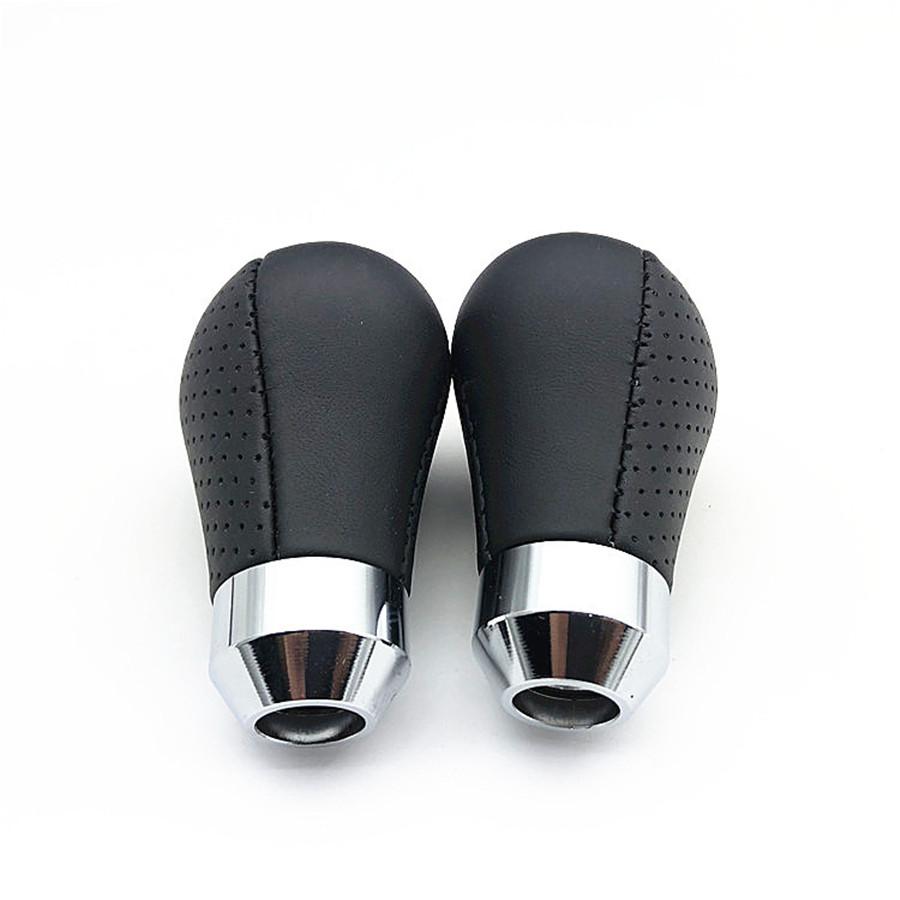 Genuine Leather Gear Shift Knob Lever  For Auto Car Manual 5 Speed Transmission