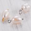 10Pcs/Lot  Wholesale Natural Pearl Charm  Stainless Steel Jewelry Making Bracelet Necklace DIY Bead Findings