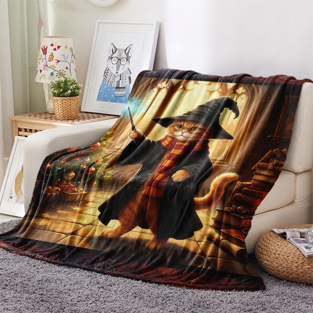 1 Pezzo Coperta in Flanella con Stampa Cartone Animato, Alta Qualità Confortevole per Tutte le Stagioni, Decorazione per la Casa, Calore e Comfort, Perfetta per Regalo di Natale Compleanno