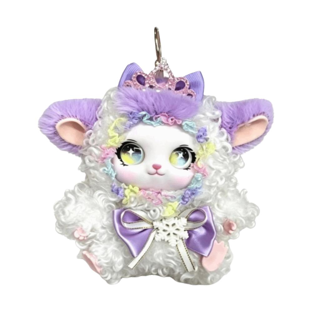 Ornaments Curly Lamb Keychain Kawaii Plush Doll Pendant Plush Sheep Pendant Bag Key Decor