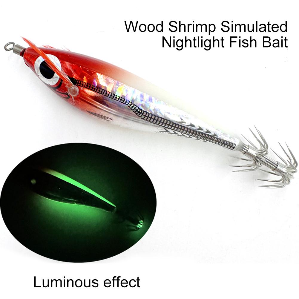 Fluorescent Fishing Lure ABS Glow Artificial Bait Horizontal Luminous Floating Lure for Night Fishing Freshwater