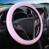 Car Steering Wheel Cover with Lamb Grain Leather Steering Wheel Cover without Inner Ring Elastic Band Handle Cover