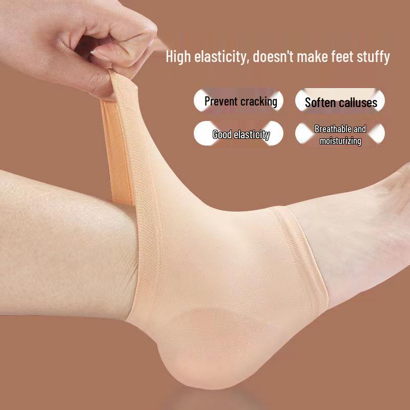Unisex Silicone Moisturizing Heel Covers - Anti-Crack, Pain Relief, SPA Therapy Socks