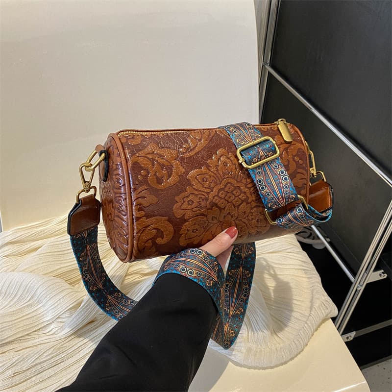 

Women s Fashion Presbyopia Printing Bag Shoulder Messenger Bag коричневий