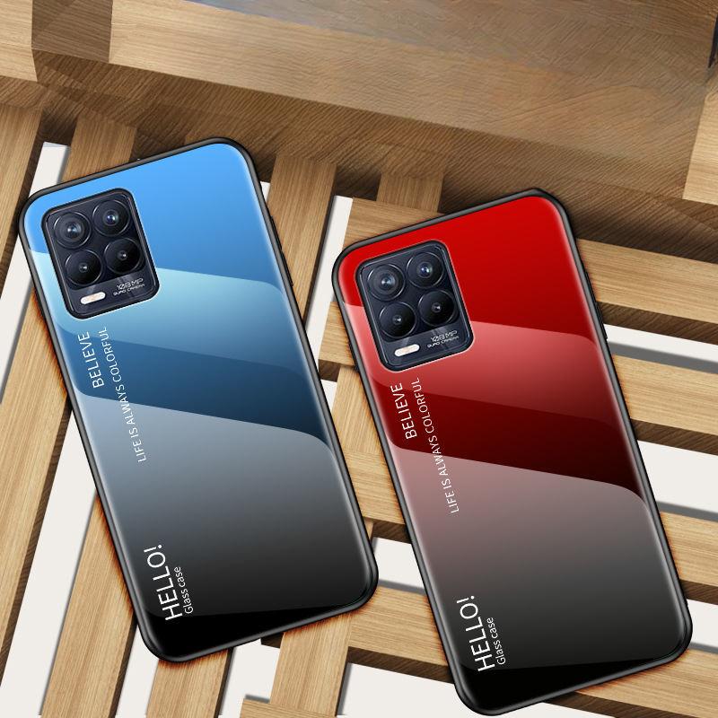 Gradual Change OPPORealme8 Mobile Phone Case Realme8pro Glass Anti-drop Protective Case