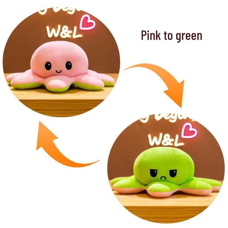 

Reversible Octopus Plush Doll - Double-Sided Gift for Girls and Kids 20 cm