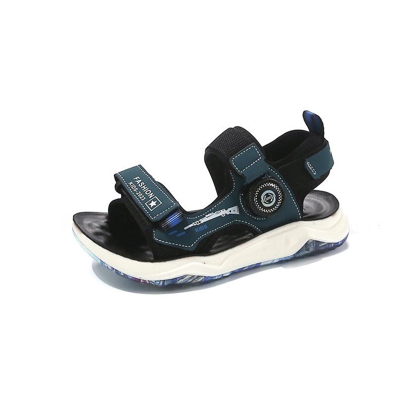 

Boys Rotating Buckle Velcro Strap Summer Non Slip Casual Sandals 27 синий