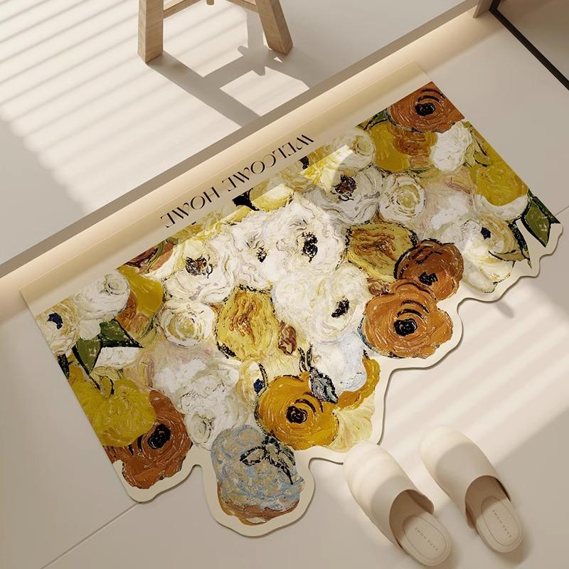 

Коврик для ванной впитывающий коврик для ног специальной формы у двери туалета диатомовая грязь противоскользящий ковер туалет американский коврик 40x60cm15.7x23.6in