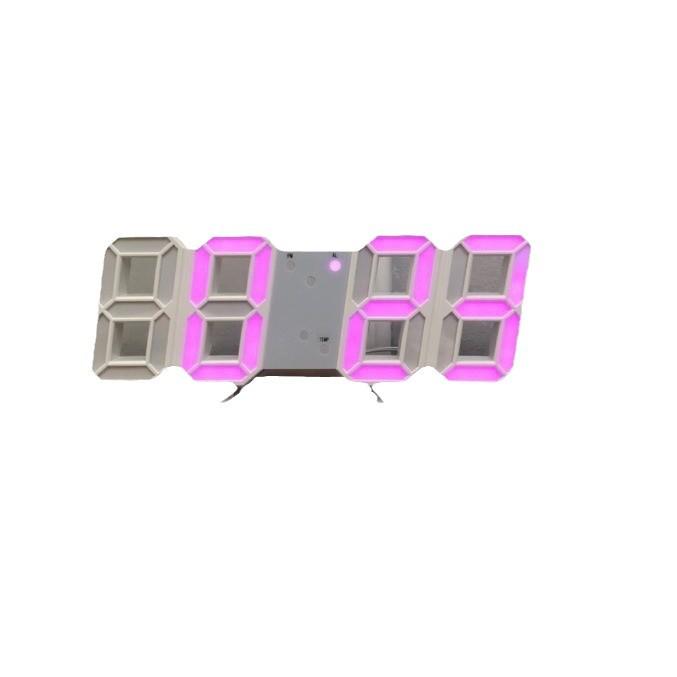 3D Smart Stereo LED Alarm Clock with Voice Control - Korean Style Wall & Table Clock