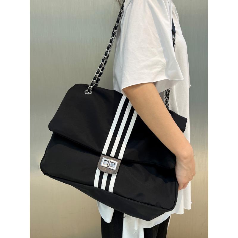 2025 New Large Capacity Tote Bag Nylon Fabric High-end Chain Crossbody Bag