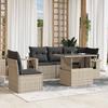 VidaXL Garden Lounge Set 6 Pcs with Light Grey Cushions Wicker 3267912