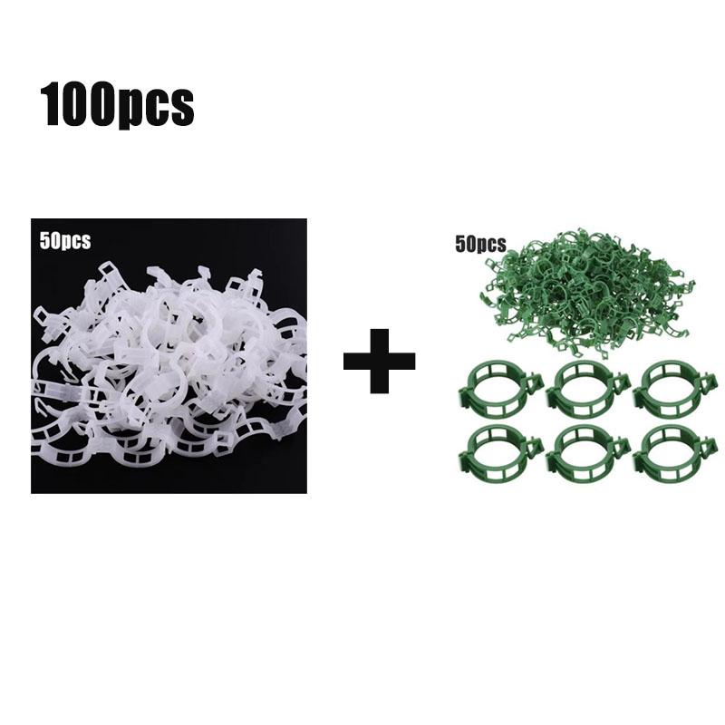 50-200Pcs Plant Support Clips Fixtureplastic Garden Vine Strapping Clip For Climbing Plantstomatograpeplants Stalks Holder