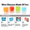 Reusable Shot Glass Ice Molds Ice-Cube Trays for Freezer with 4 Cavities Ice-Shot Glass Mold Ice-Cubes Shot Glass Mold