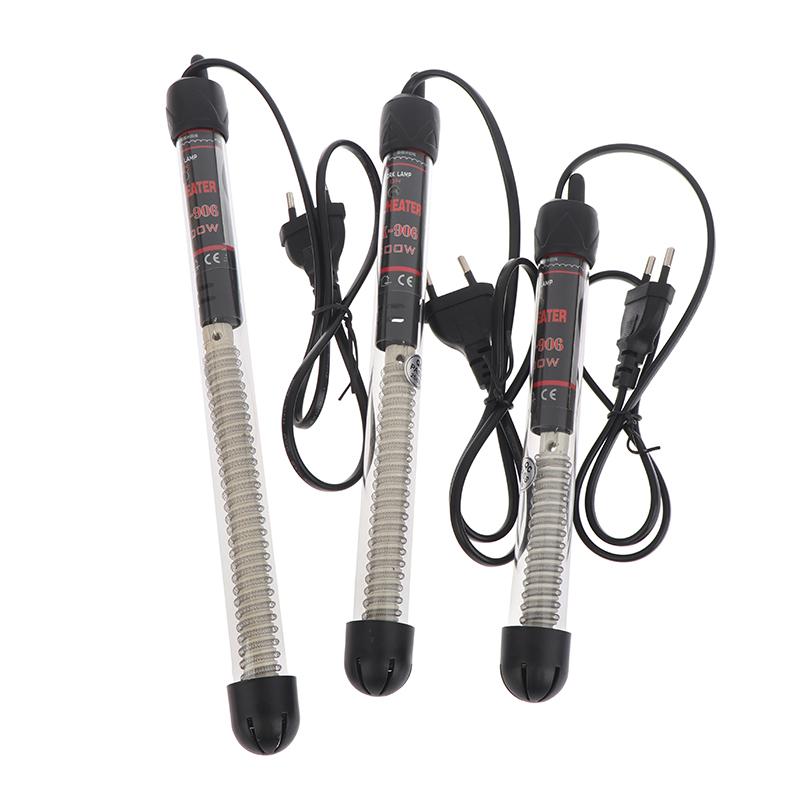 Eu Plug Adjustable Temperature Thermostat Heater Rod Glass Aquarium Heater 25-300W Submersible Fish Tank Water Heating Rod