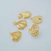 Cross Ocean Shell Conch Drip Oil Gold-Plated Zircon Necklace Pendant Jewelry Accessory