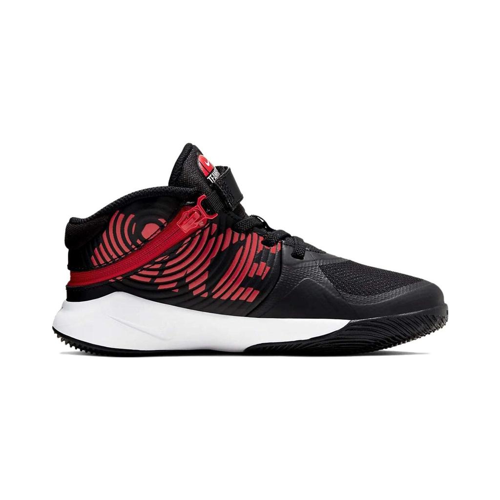 Nike Team Hustle D 9 Flyease Comfortable Versatile Low-Top Kids Basketball Shoes Kids sneaker Black Red BV2951-061