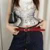 Belt Women's Crocodile Patterned Decorative Jeans with A Sense of Luxury Niche Design Slimming Casual Thin Belt Trendy