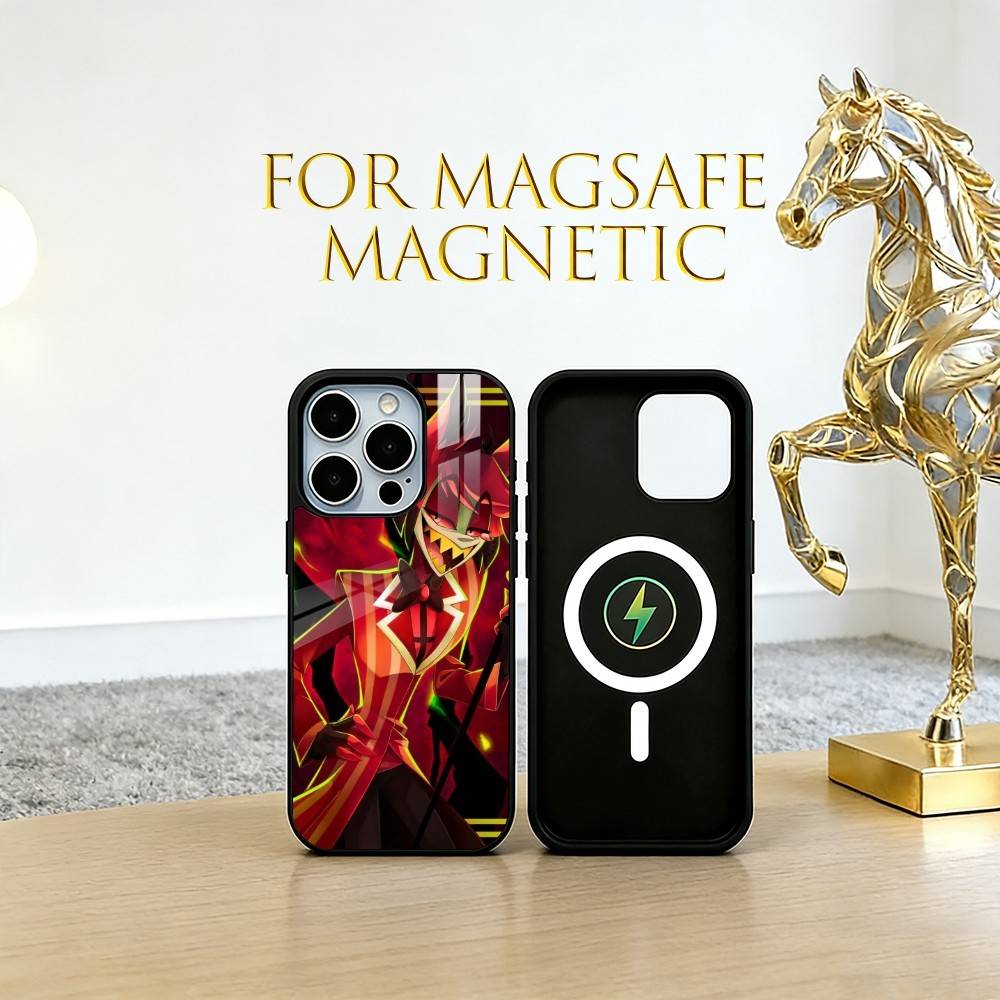 

Alastor Phone Case For iPhone17,16,15,14,13,12,11 Plus,Pro Magnetic with Magsafe Wireless Charging iPhone14ProMax