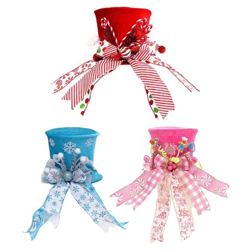Folding Christmas Tree Top With Big Bowknot Embellishments for Indoor and Outdoor Winter Holiday Party Centerpieces