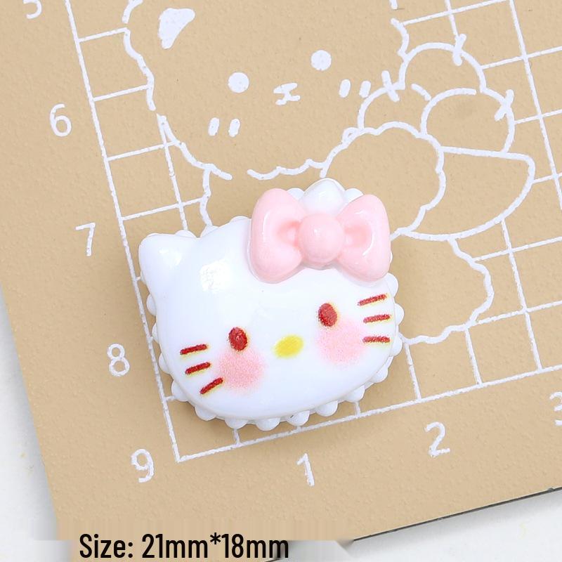 Cute Cat Dumpling Cartoon Resin Shoe Buckle & Hair Clip DIY Accessories