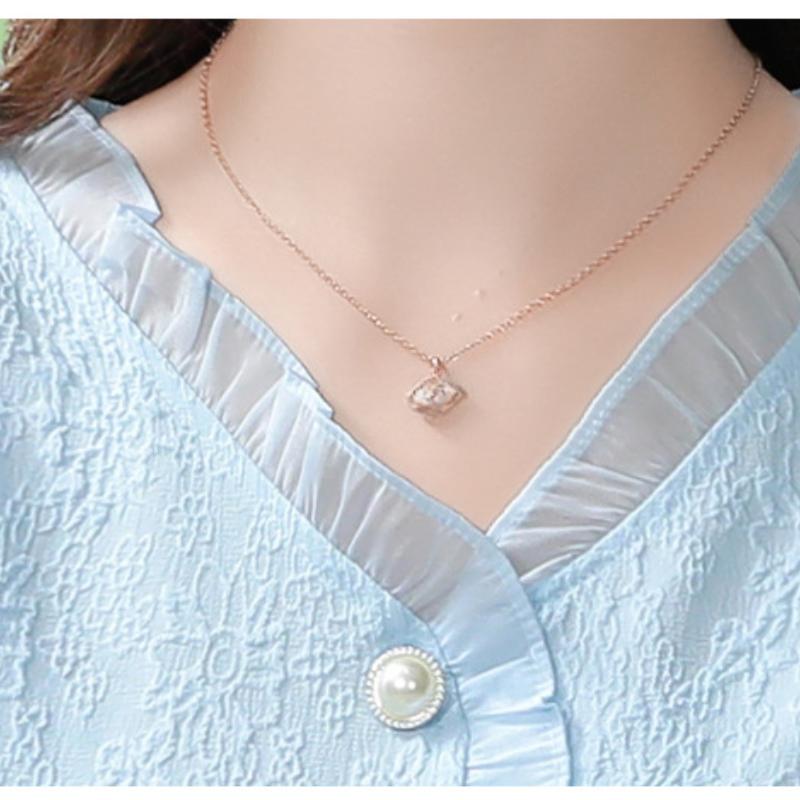 Elegant Ladies Shirts Chiffon Shirt Female Short Small Shirt Spring, Summer and Fall Chic Beautiful Belly-shading Long-sleeved T-shirt Tops